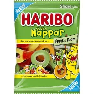 HARIBO Stora Nappar Frukt & Skum - 170g