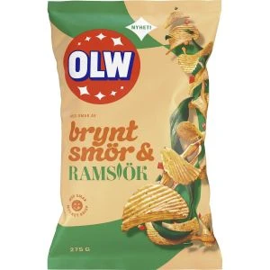 OLW Chips Brynt Smör & Ramslök - 275g